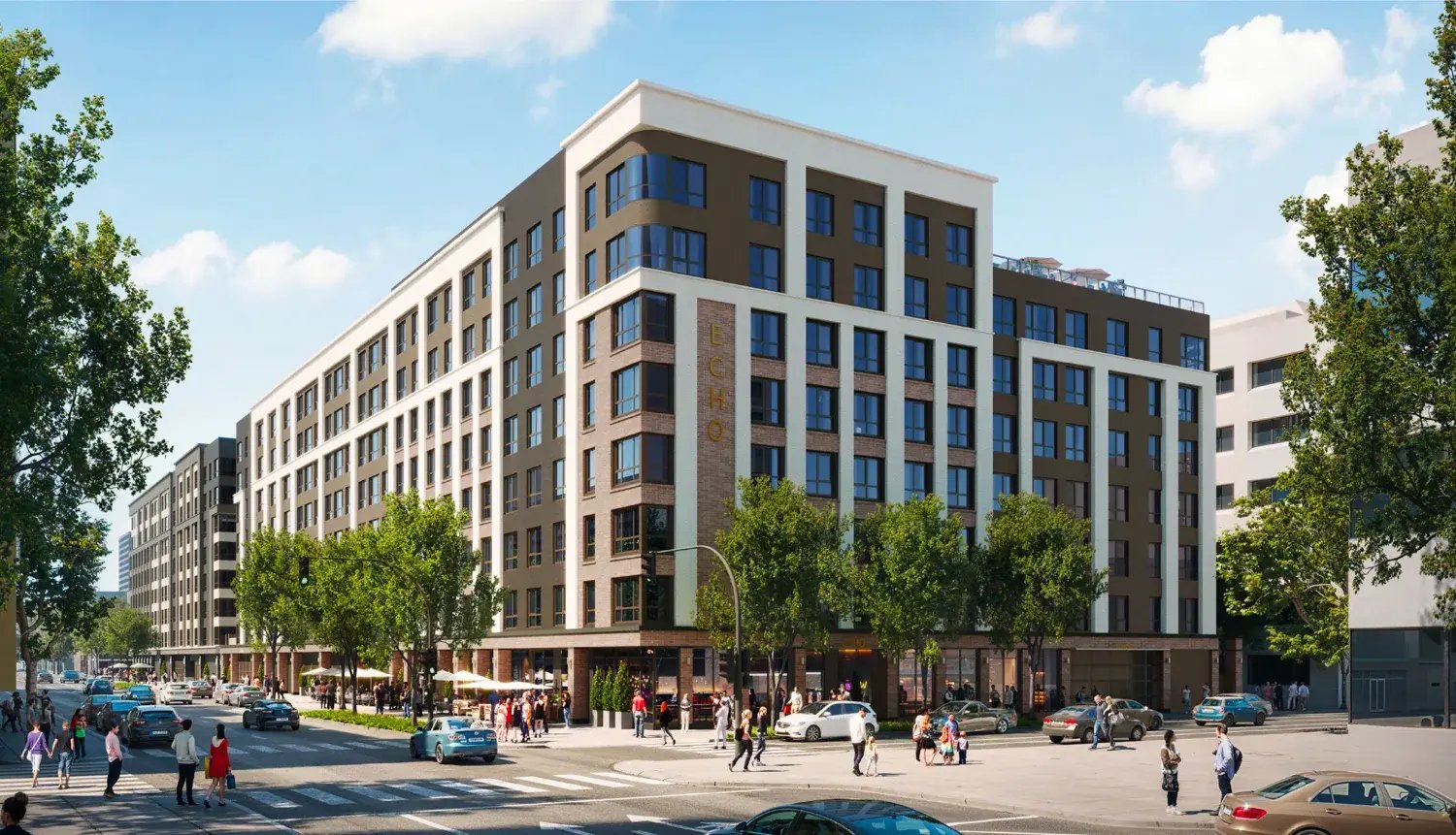 Architectural rendering of the planned Echo residential development