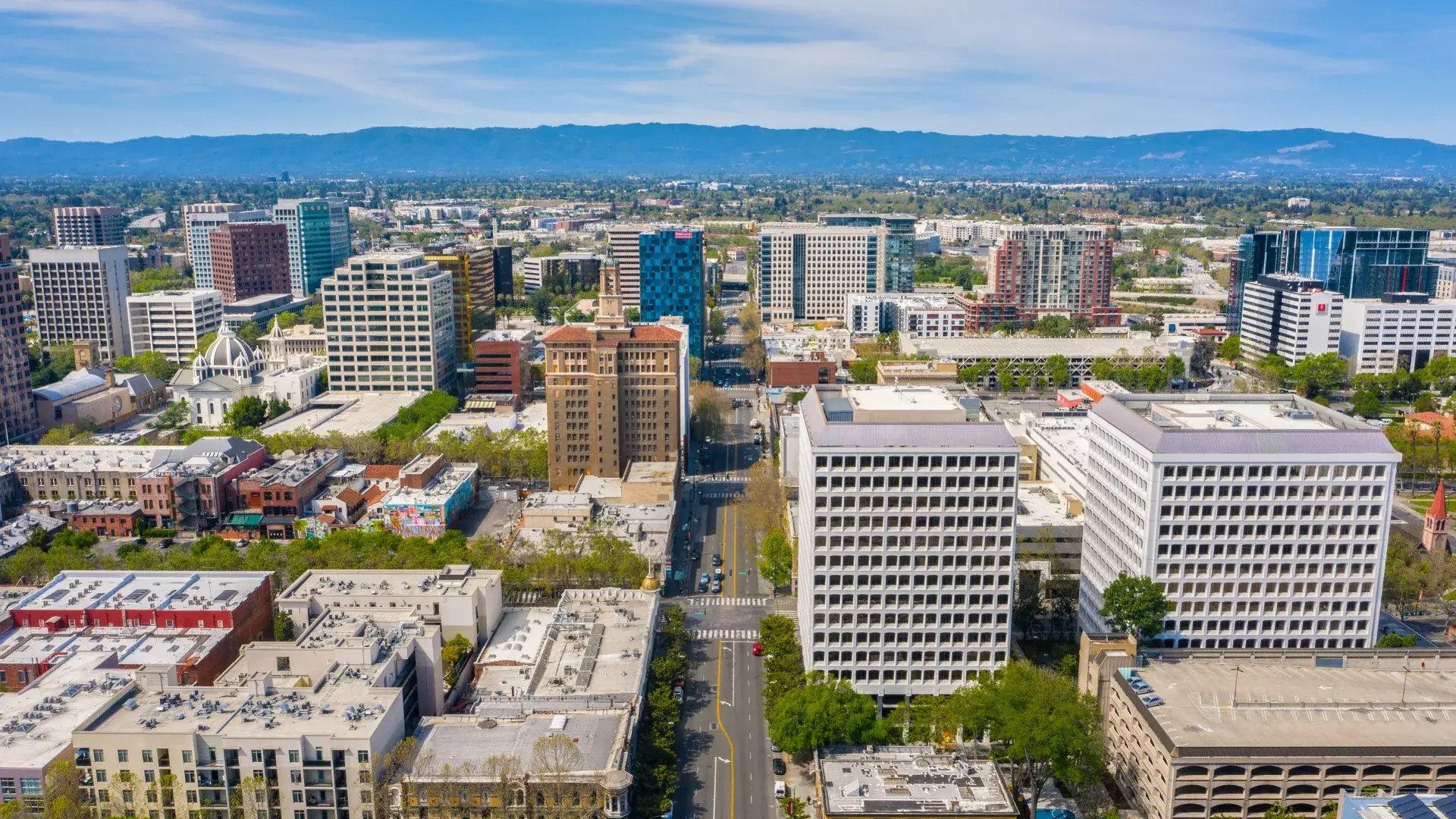 Aerial photograph of downtown San Jose, the planned geographic focus of Fund III