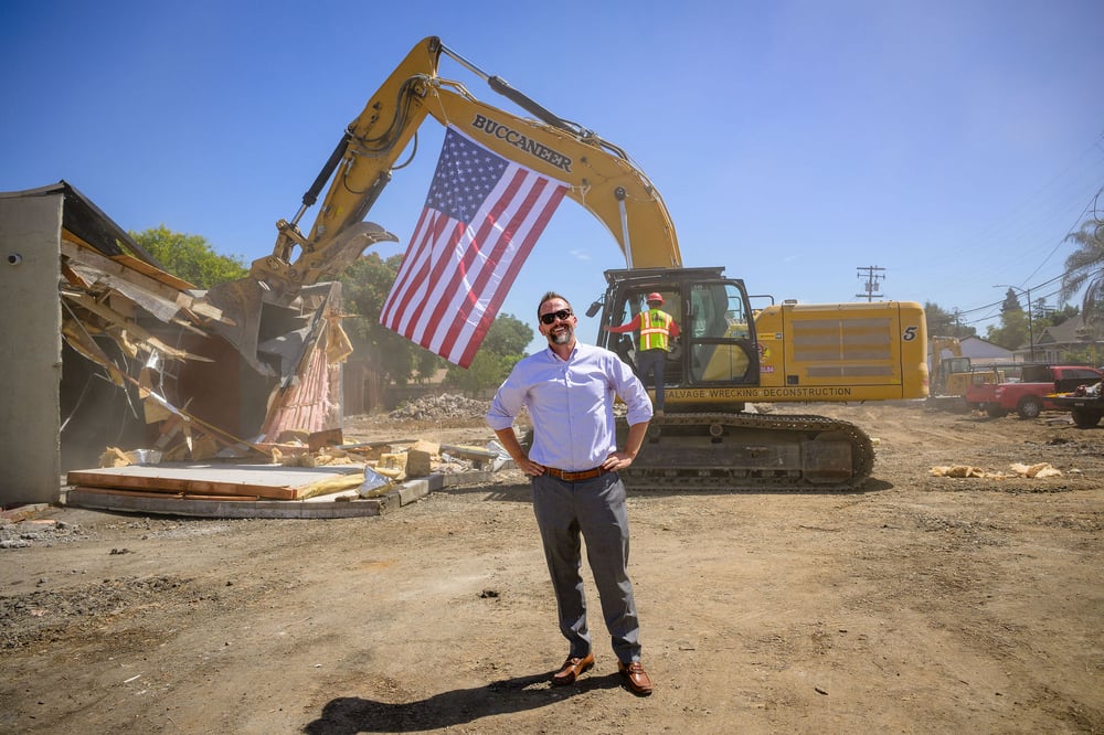 Demolition underway at the Aquino groundbreaking