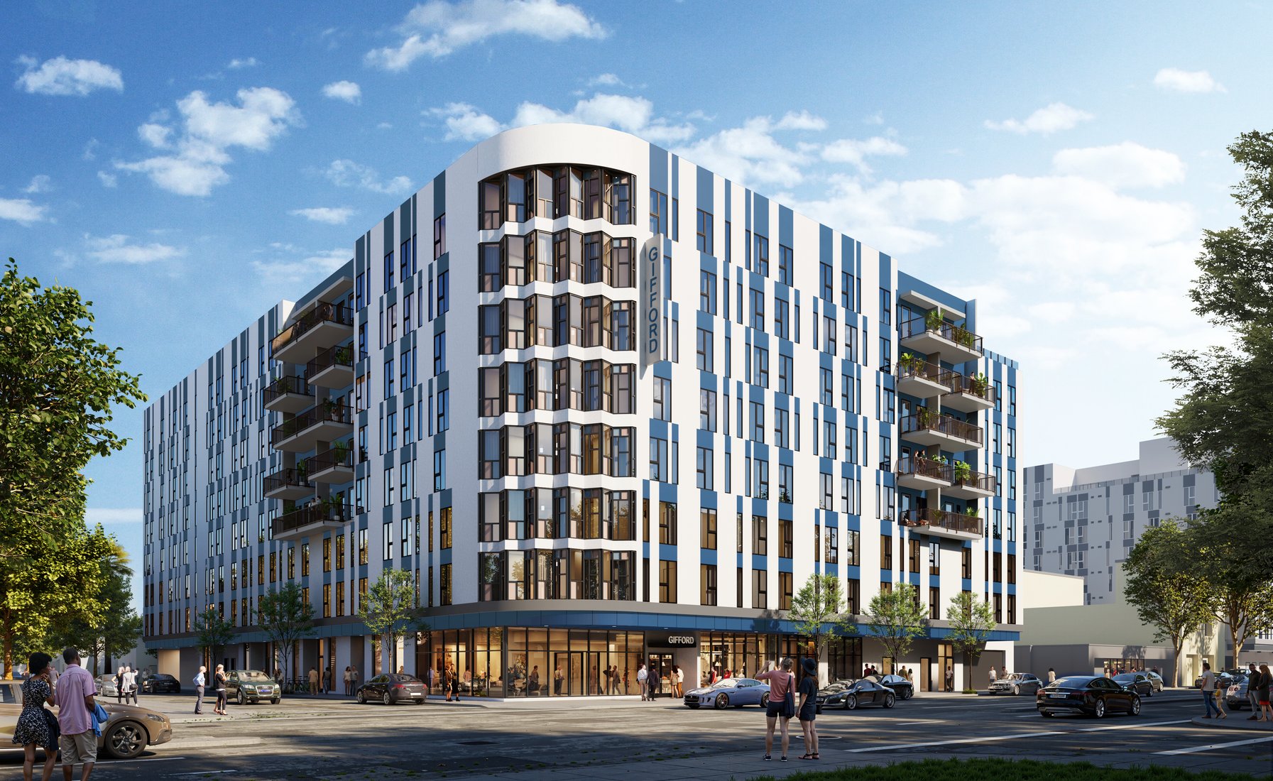 Architectural rendering associated with the Gifford site in downtown San Jose
