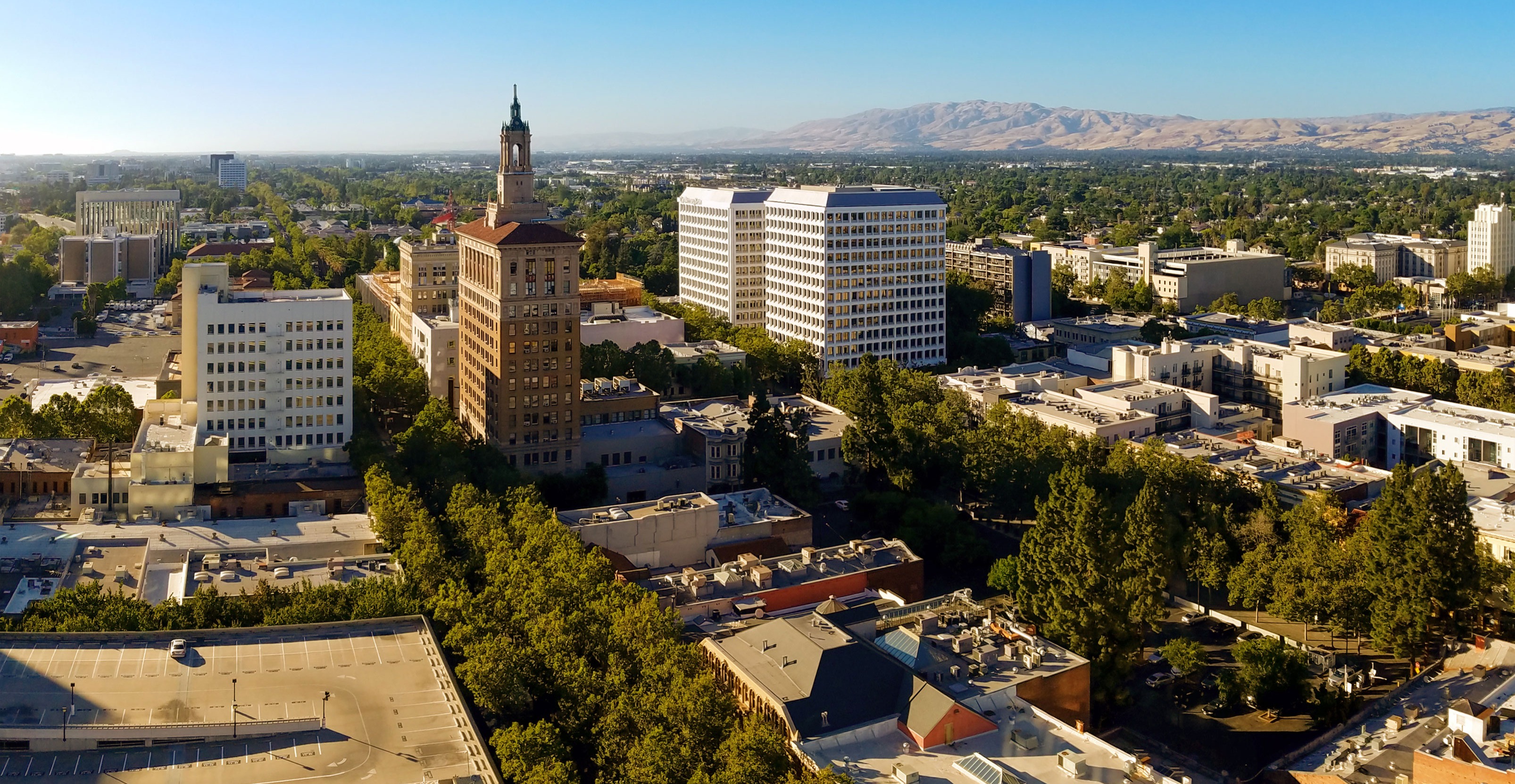 Aerial view of downtown San Jose